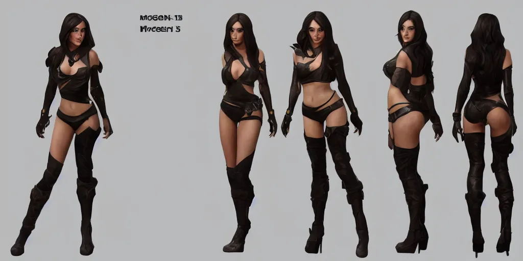 Image similar to character sheet of Megan Fox dressed like Caitlyn in the game League of Legends, with a background based on the game League of Legends, unreal engine 5