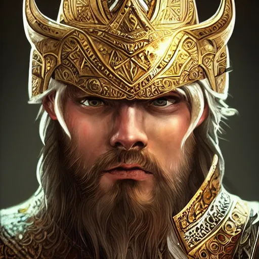 a viking king, intricate, highly detailed, digital, Stable Diffusion