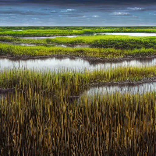 Image similar to marshes near charleston, national geographic photo, photorealistic, hyper detailed