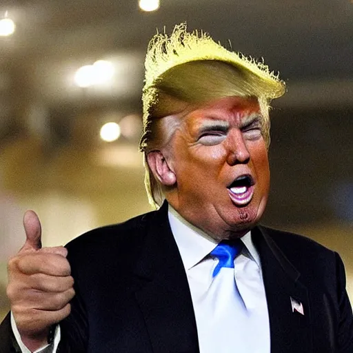 Prompt: Donald Trump with mohawk hairstyle