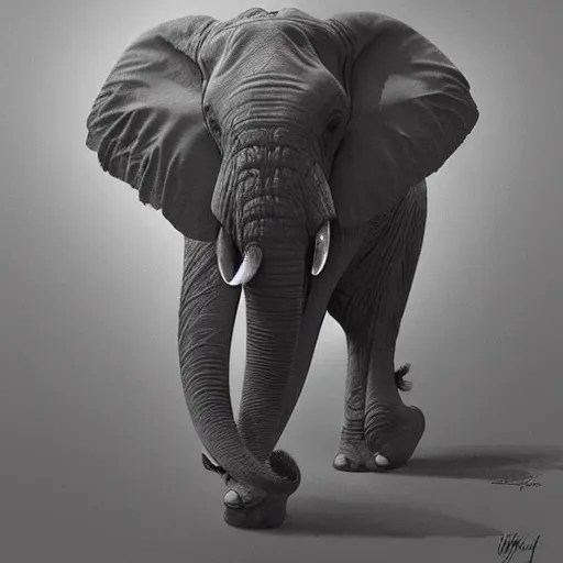 Prompt: “elephant, digital art, intricate, elegant, digital painting, concept art, smooth, sharp focus, illustration, by Ruan Jia and Mandy Jurgens and Artgerm and William-Adolphe Bouguerea