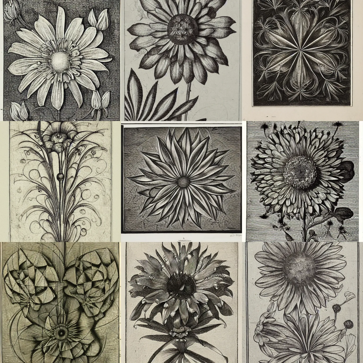 abstract art ) ), flower, ( geometric ), engraving | Stable Diffusion ...