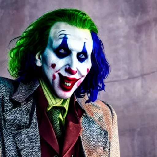 Image similar to film still of Marilyn Manson as joker in the new Joker movie