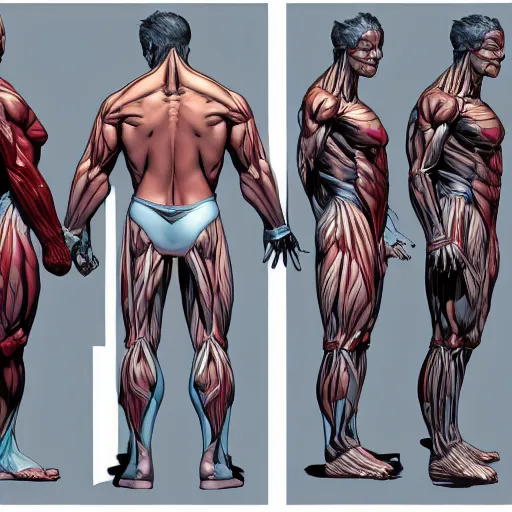 Image similar to x - men character muscular anatomy skin, high resolution, 4 k