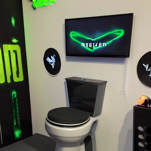 Image similar to razer gaming toilet