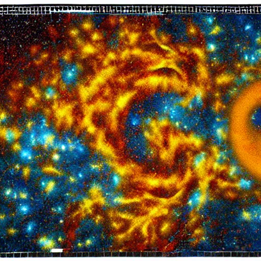 Image similar to highly detailed mosaic of the heat death of the universe, cinematic