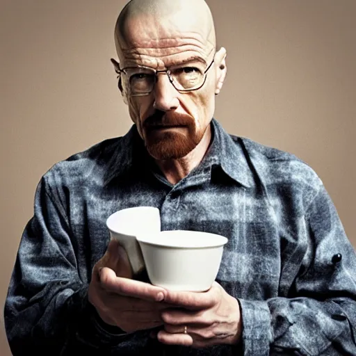 Prompt: walter white eating bagels, photography,