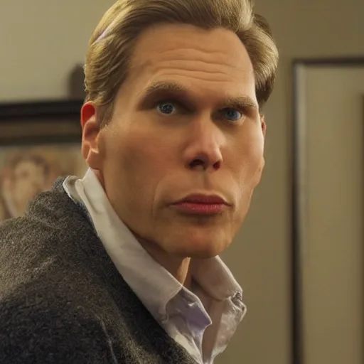 Image similar to Live Action Still of Jerma in Weekend at Bernie's, real life, hyperrealistic, ultra realistic, realistic, highly detailed, epic, HD quality, 8k resolution, body and headshot, film still