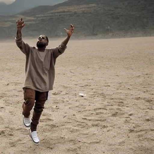 Image similar to kanye west floating, directed by costa - gravras