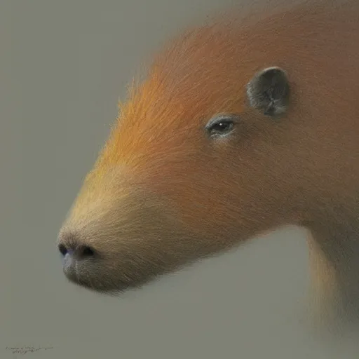 Image similar to detailed photorealistic mugshot of a capybara wearing a highly detailed ornamented crown, sharp focus, in the style of ruan jia, Mandy jurgens, cinematic light, concept art, trending on artstation, ultra realistic