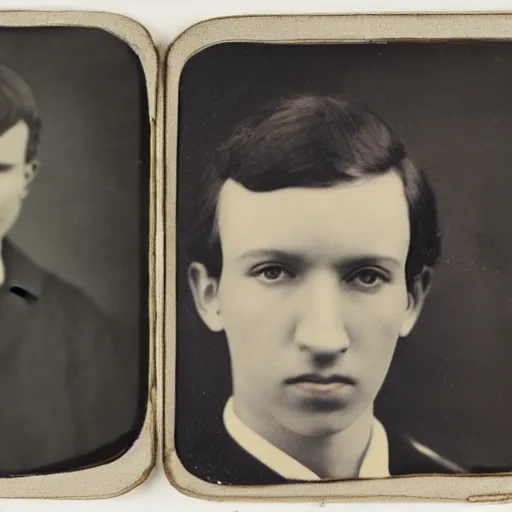 Prompt: close up photo portrait of a 19th young male detective in a medical coat by Diane Arbus and Louis Daguerre