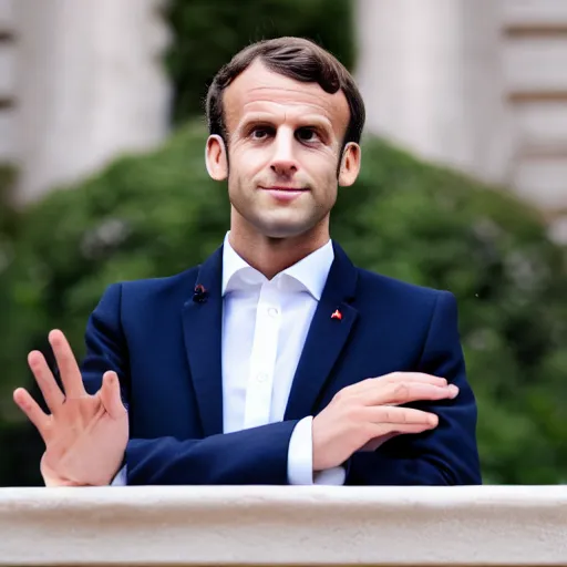 Prompt: the grandson Emmanuel Macron, 50mm photography, high quality, 4K