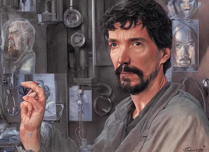 Image similar to a highly detailed medical portrait of stephen strange, james gurney, james jean