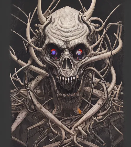 Image similar to portrait, nightmare anomalies, barbatos by dariusz zawadzki, kenneth blom, mental alchemy, james jean, pablo amaringo, naudline pierre, contemporary art, hyper detailed