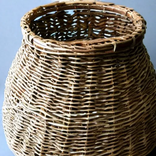 Prompt: basket made out of fingers