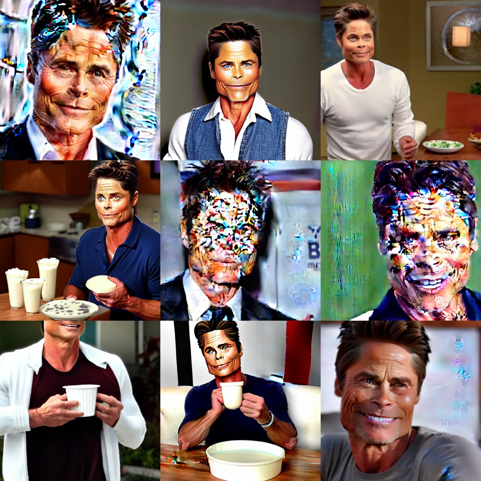 Prompt: rob lowe as yogurt