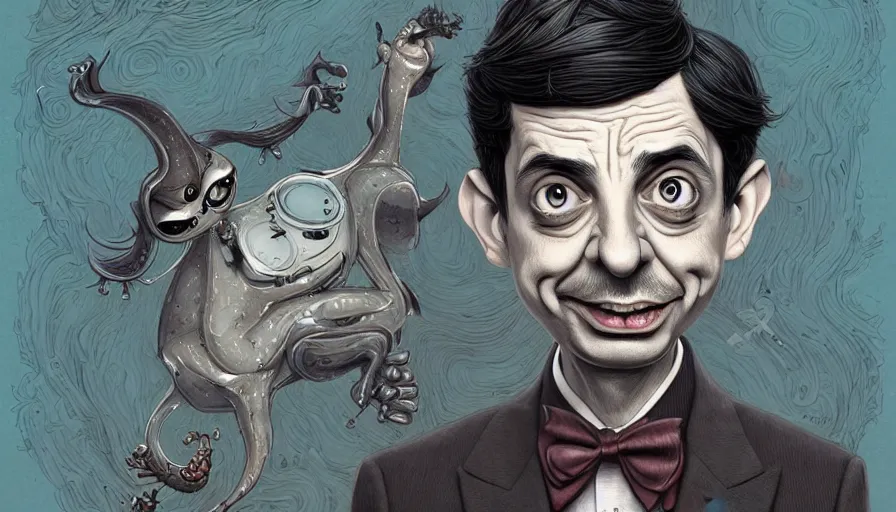 Prompt: artwork of mr beans by ross tran, by joe fenton, by anato finnstark, brush strokes, 4 k resolution