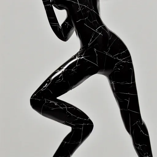 Prompt: extremely beautiful female black marble statue in the style of virgil abloh, colorful motocross logos behind her, sharp focus, clear, detailed,, cinematic, detailed, off white, glamourous, symmetrical, vogue, editorial, fashion, magazine shoot, glossy