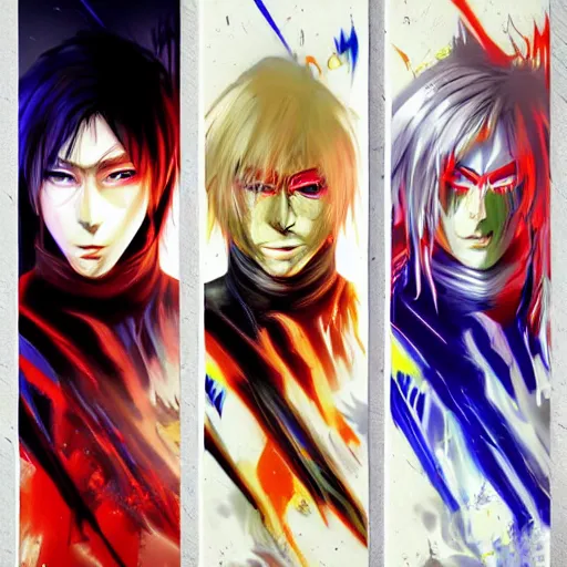 Image similar to split face Ichigo poster, epic artwork, anime painting, extremely detailed, trending on Artstation, award-winning art