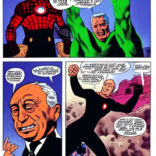 Prompt: Ariel Sharon as a Marvel Comics supervillain