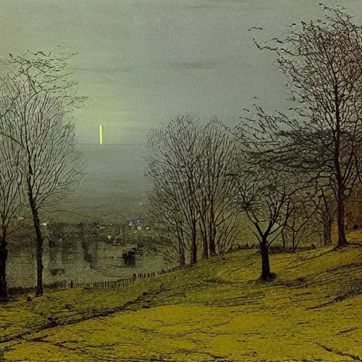 Image similar to A Landscape by John Atkinson Grimshaw