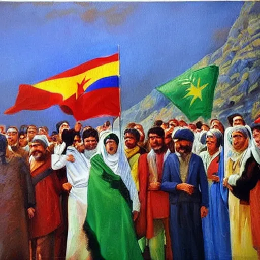 a painting of a group of kurdish people | Stable Diffusion