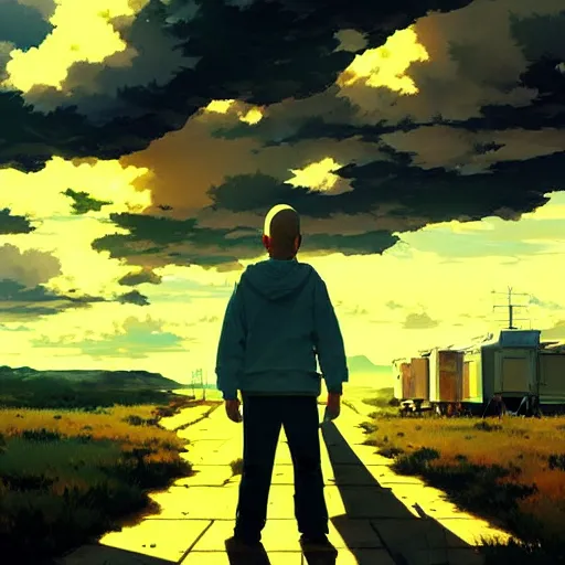 Prompt: breaking bad, intricate, key visual, conceptart, ambient lighting, highly detailed, digital painting, artstation, concept art, sharp focus, by makoto shinkai and akihiko yoshida and greg manchess, dreamworks, ghibli h 7 0 4