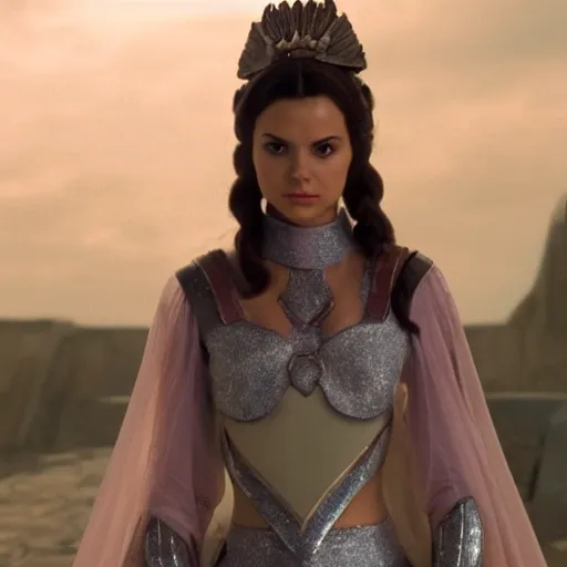 Image similar to victoria justice as princess padme in star wars episode 3, 8 k resolution, cinematic lighting, anatomically correct