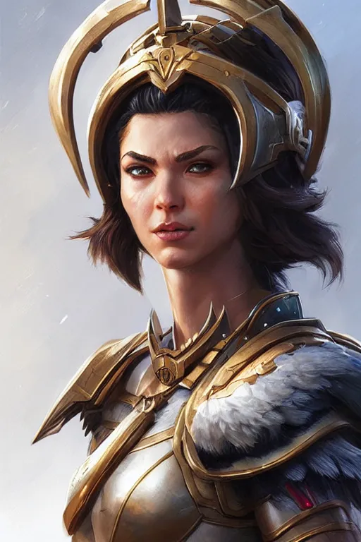 Image similar to amazon valkyrie athena, d & d, fantasy, portrait, highly detailed, headshot, digital painting, trending on artstation, concept art, sharp focus, illustration, art by artgerm and greg rutkowski and magali villeneuve