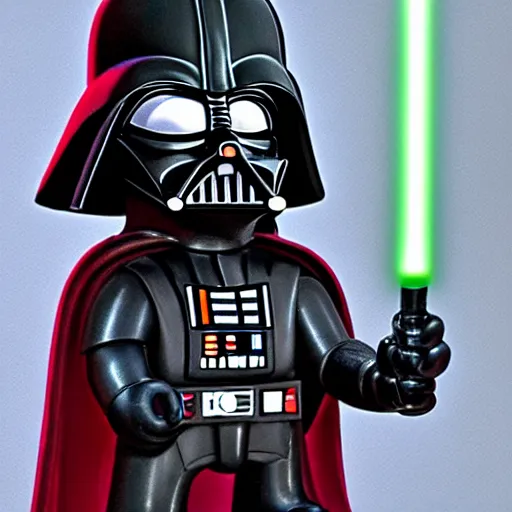 Image similar to darth vader from the simpsons, very detailed