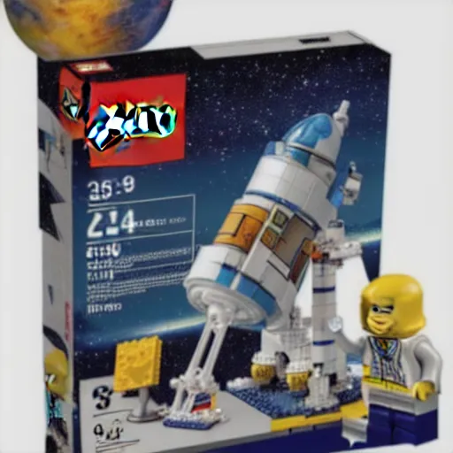 Prompt: a space themed lego set