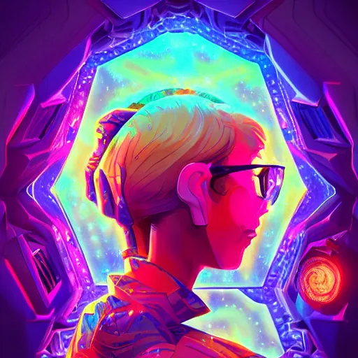 Image similar to skill magic geek inside matrix deepdream radiating a glowing aura stuff loot legends stylized digital illustration video game icon artstation lois van baarle, ilya kuvshinov, rossdraws,