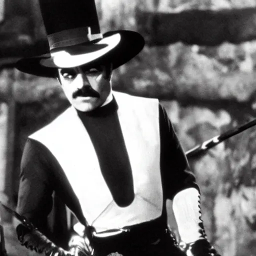 Image similar to Young Sean Connery as Zorro 4K detail