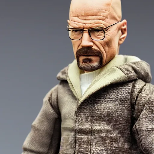 Prompt: Walter White Action Figure, Professional Photography