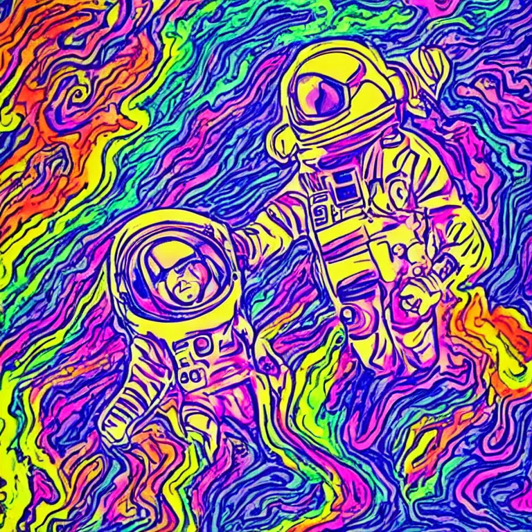 Image similar to psychedelic astronaut