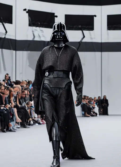 Prompt: hyperrealistic and heavy detailed balenciaga runway show of star wars, leica sl 2 5 0 mm, vivid color, high quality, high textured, real life