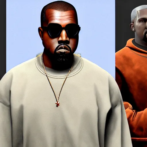 Prompt: kanye west in half life 1