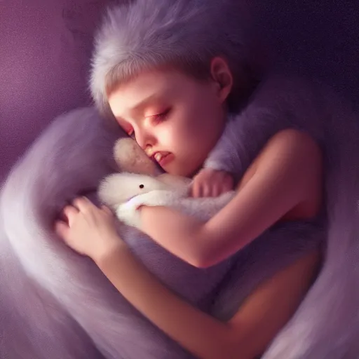 Image similar to The snuggliest snuggles in the world, huggy wuggy from poppy playtime video game, fullbody, ultra high detailed, glowing lights, oil painting, Greg Rutkowski, Charlie Bowater, Beeple, unreal 5, DAZ, hyperrealistic, octane render, RPG portrait, dynamic lighting, fantasy art, beautiful face