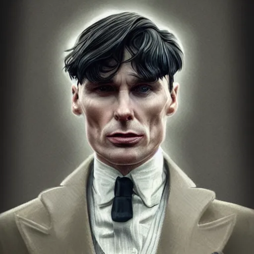 Image similar to a portrait of cillian murphy as tommy shelby, atlantis background, highly detailed, realistic face, digital art, epic, fantasy, in the style of Ian Spriggs, sharp, artstation