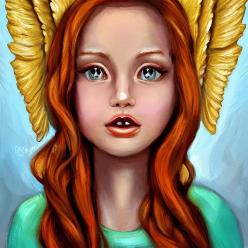 Prompt: angel, character portrait by Donna Mae Dingding