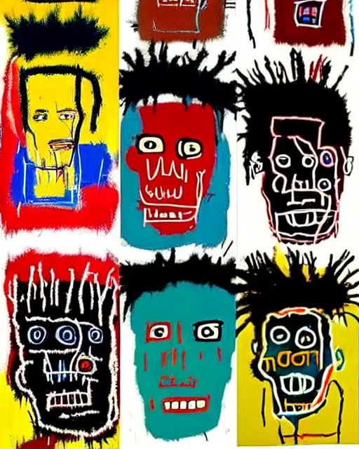 Image similar to portraits by jean - michel basquiat