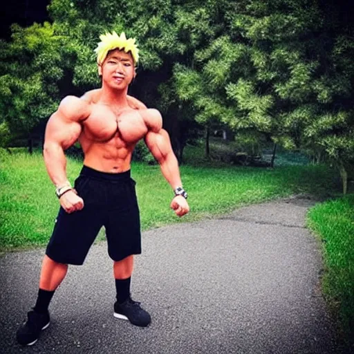 Image similar to “ bodybuilder naruto ”