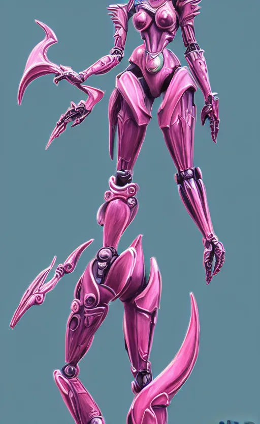 Image similar to extremely detailed giantess shot, close front shot, of a goddess that's a giant beautiful stunning anthropomorphic robot female dragon, standing majestically on a mountain, elegant pose, robot dragon claws, streamlined pink armor, detailed sharp metal claws, thick warframe thighs, long elegant tail, detailed warframe fanart, destiny fanart, high quality digital art, giantess art, furry art, warframe art, Destiny art, furaffinity, DeviantArt, artstation, 8k HD, octane render