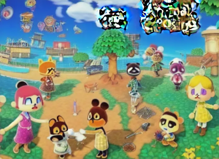 Prompt: animal crossing new horizons by leonardo da vinci