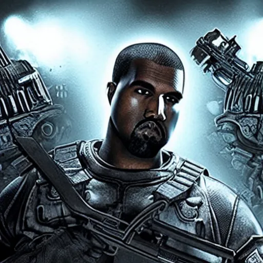 Prompt: Kanye West in Gears of War