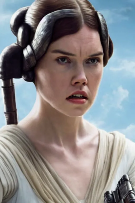 Image similar to daisy ridley as princess leia