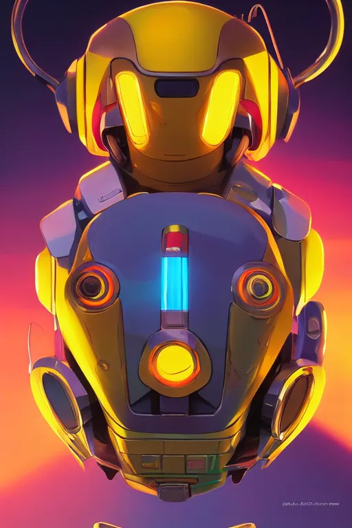 Image similar to metabots medabots medarotto medarot robot minimalist comics helmet mask neon cybereye, behance hd by jesper ejsing, by rhads, makoto shinkai and lois van baarle, ilya kuvshinov, rossdraws global illumination ray tracing hdr radiating a glowing aura