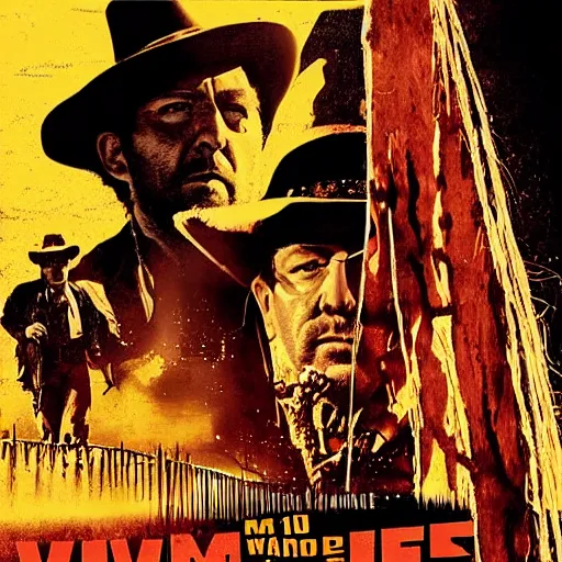 Image similar to movie poster of the man with no name, in the style of sergio leone and john ford, spaghetti western, hd, detailed, epic