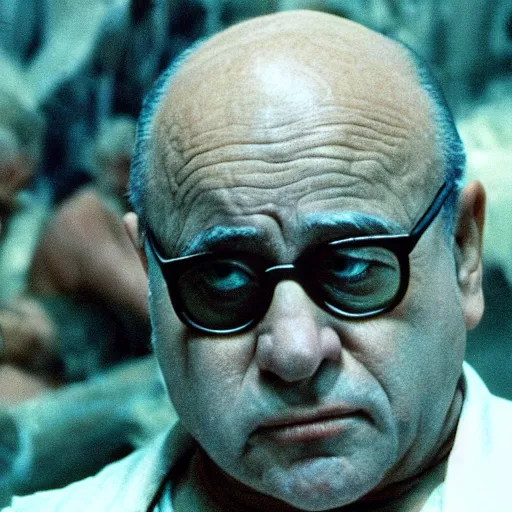 Prompt: danny devito as captain benjamin in apocalypse now, 8k resolution, full HD, cinematic lighting, award winning, anatomically correct