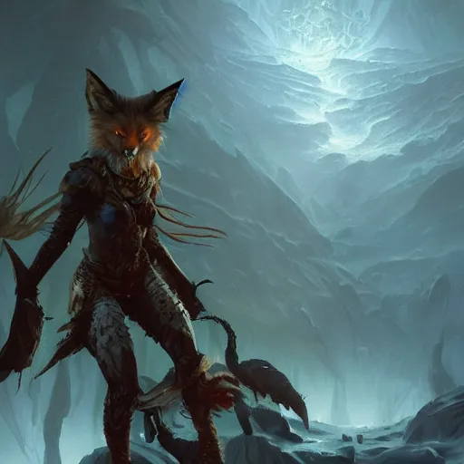 Image similar to Fox Shapeshifter, magic the gathering artwork, D&D, fantasy, cinematic lighting, centered, symmetrical, highly detailed, digital painting, artstation, concept art, smooth, sharp focus, illustration, volumetric lighting, epic Composition, 8k, art by Akihiko Yoshida and Greg Rutkowski and Craig Mullins, oil painting, cgsociety